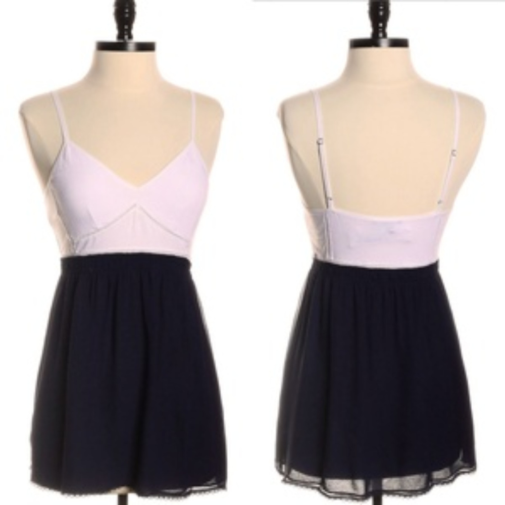 ISO Theory Colorblock Seamed Silk Babydoll Top